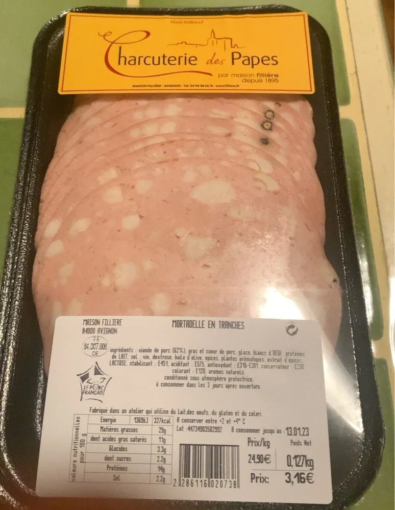 Mortadelle en tranches