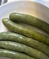 Salchichas de pollo espinacas