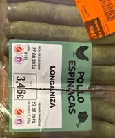 Longaniza pollo espinacas