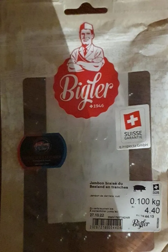 Jambon braisé du Seeland en tranches