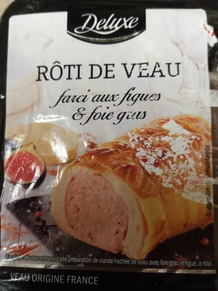 Rôti de veau farci aux figues et foie gras