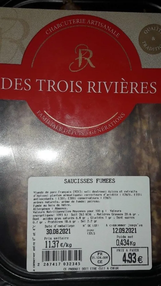 Saucisses fumées