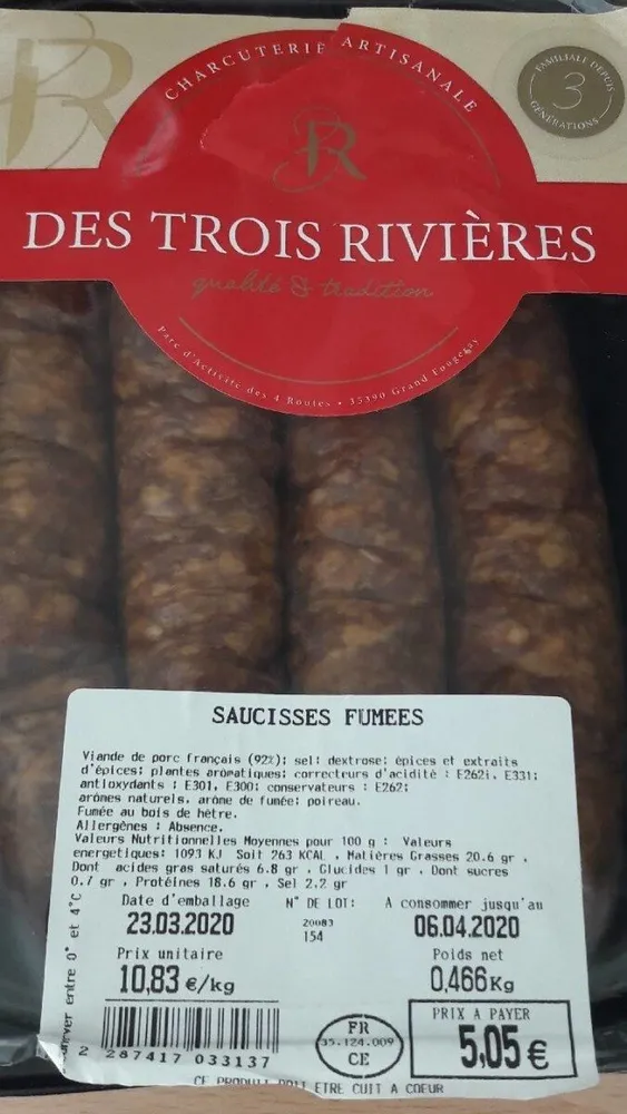 saucisses fumées
