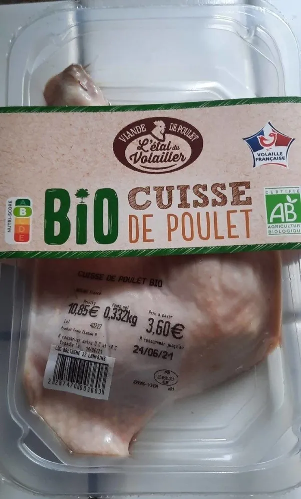 Cuisses de poulet bio