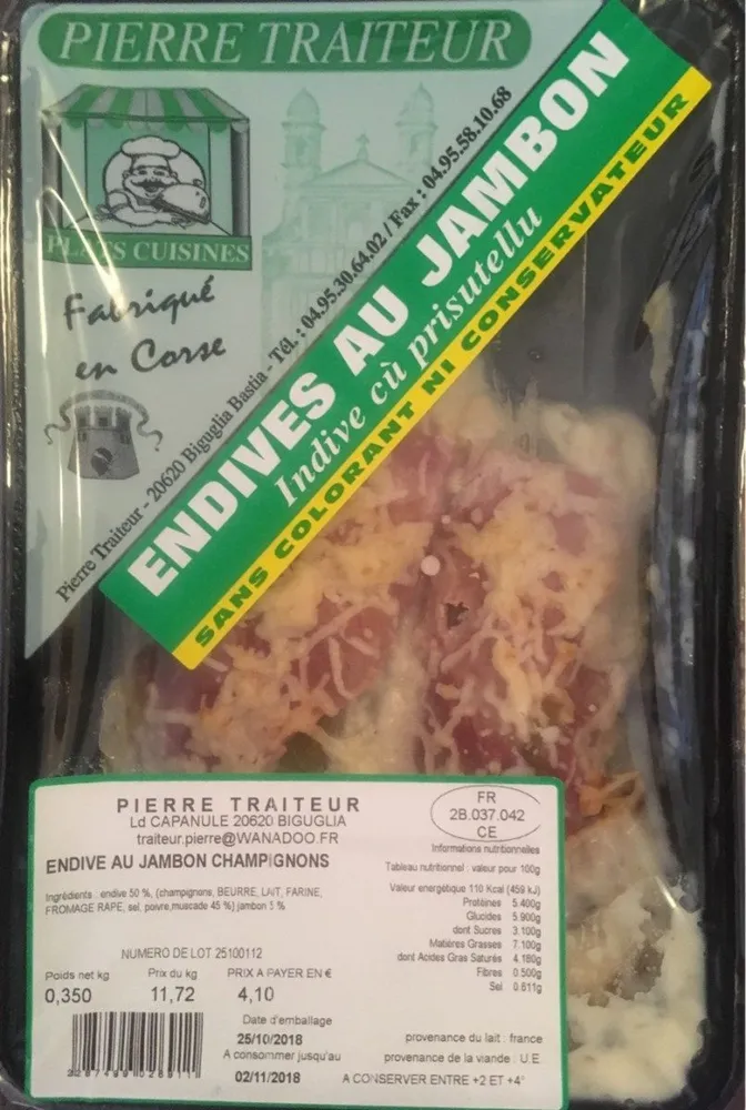 Endives au jambon