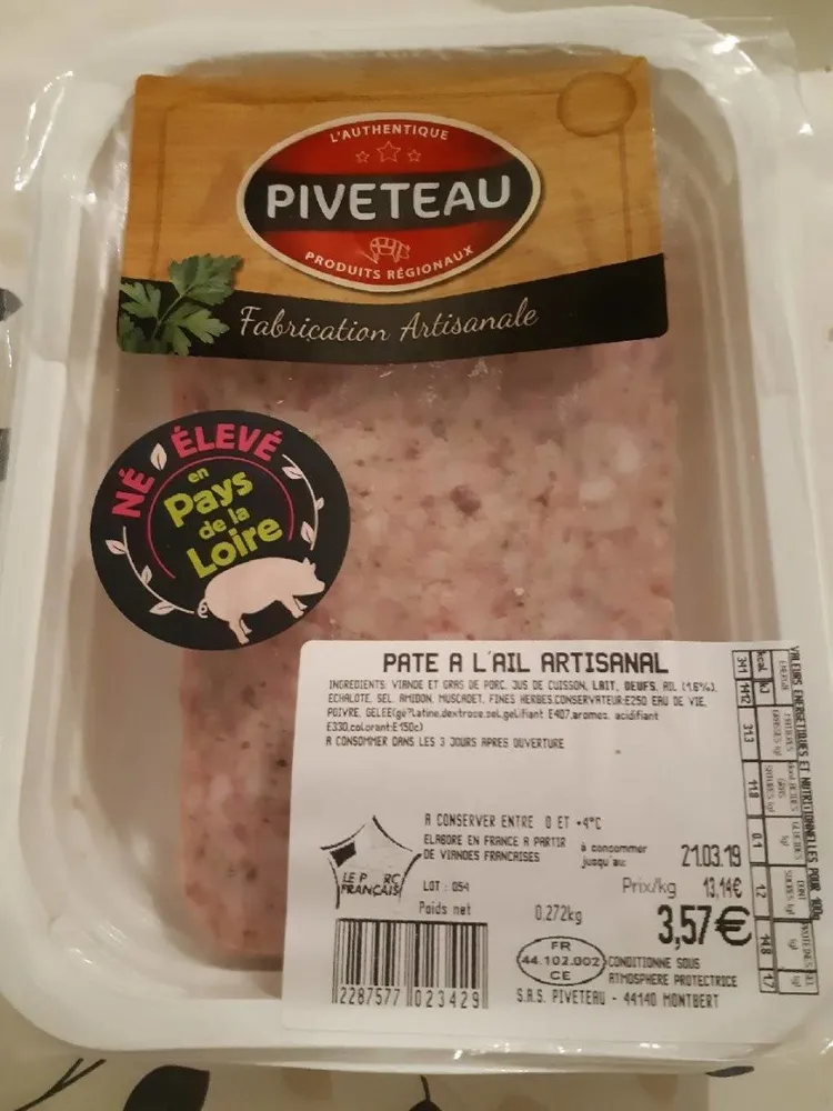 Pâté à l'ail artisanal