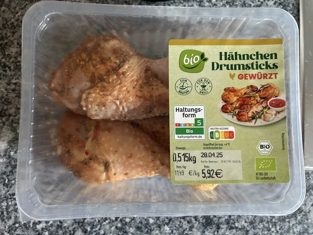 Hähnchen Drumsticks Gewürzt Bio