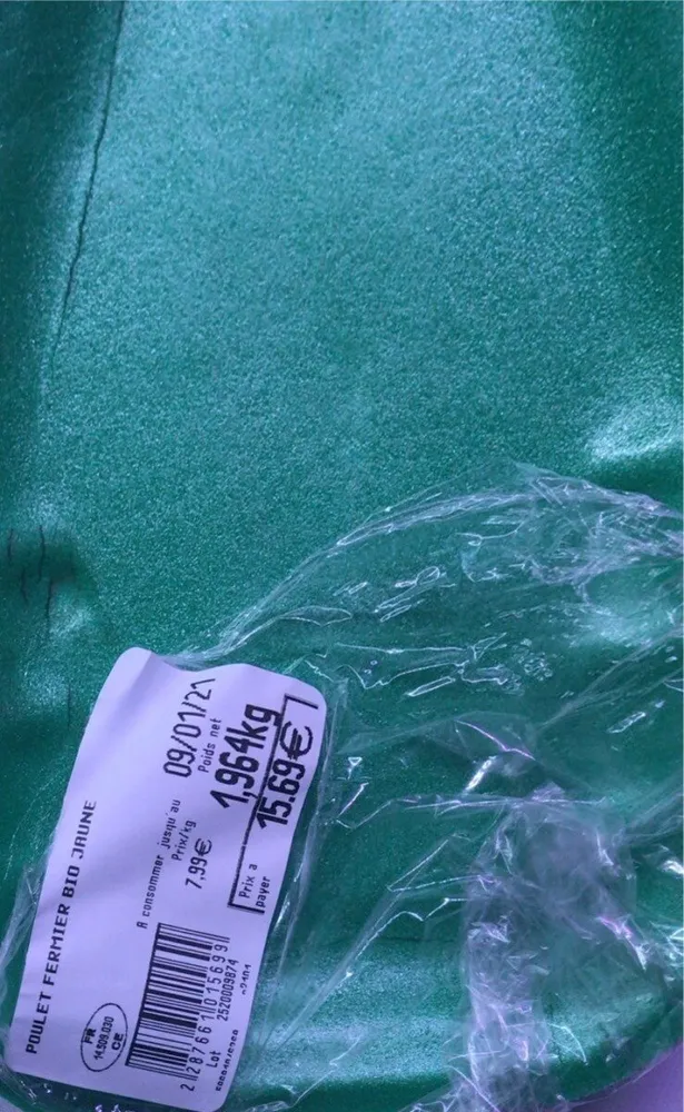 Poulet fermier bio jaune
