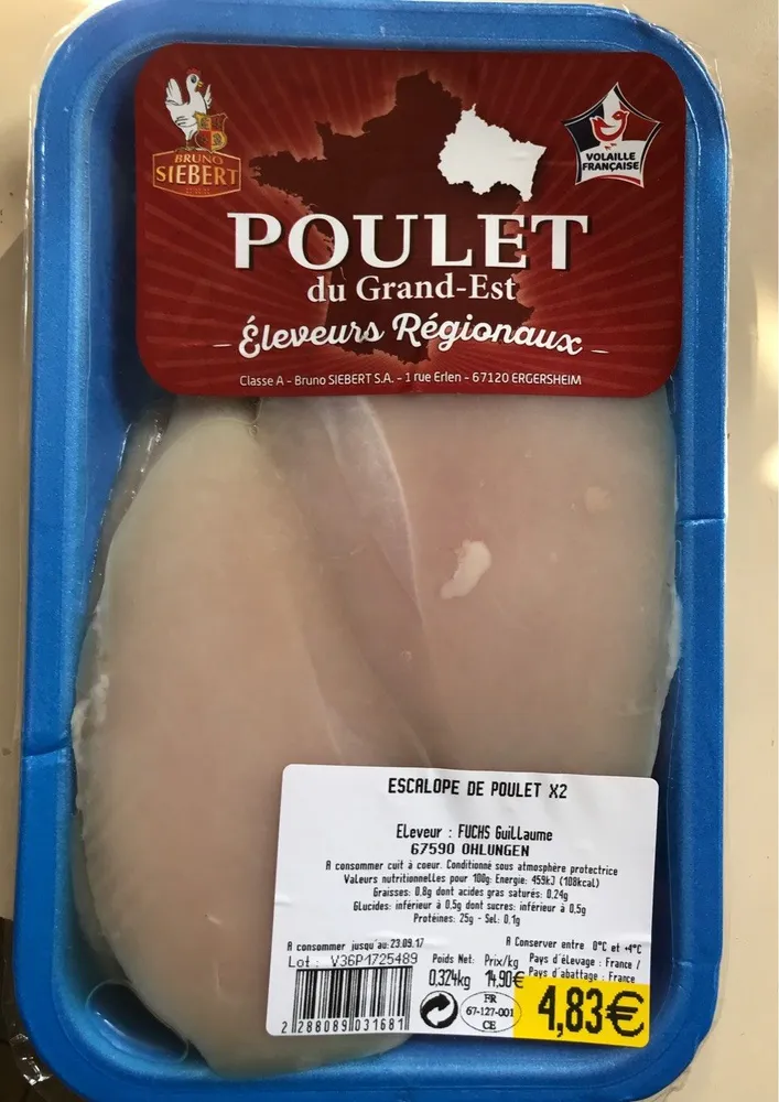 escalope de poulet