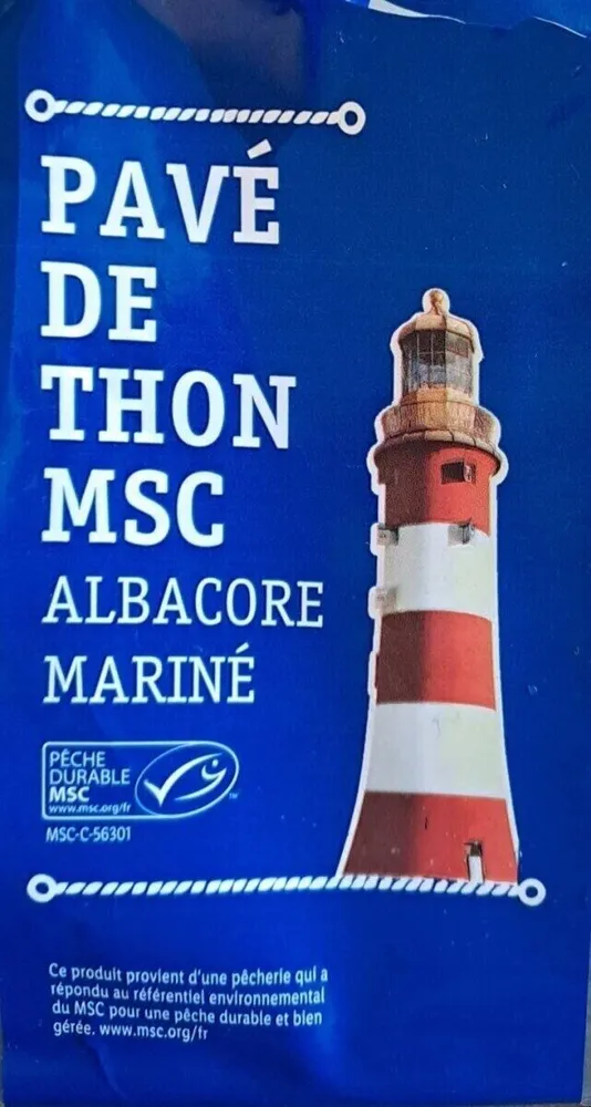 Pavé de thon msc albacore mariné