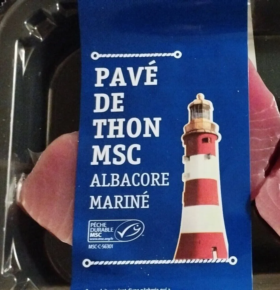 Pavé de thon MSC albacore mariné