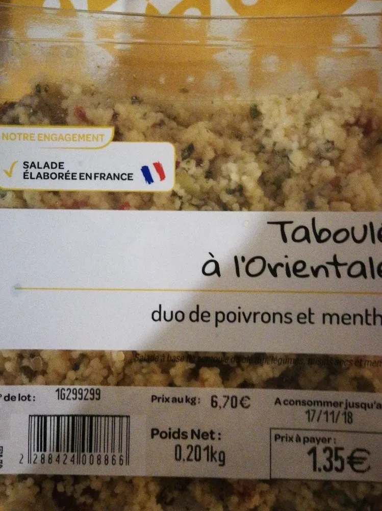 Taboulé à l'orientale