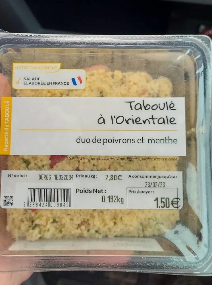 Taboulé à l'Orientale duo de poivrons et menthe