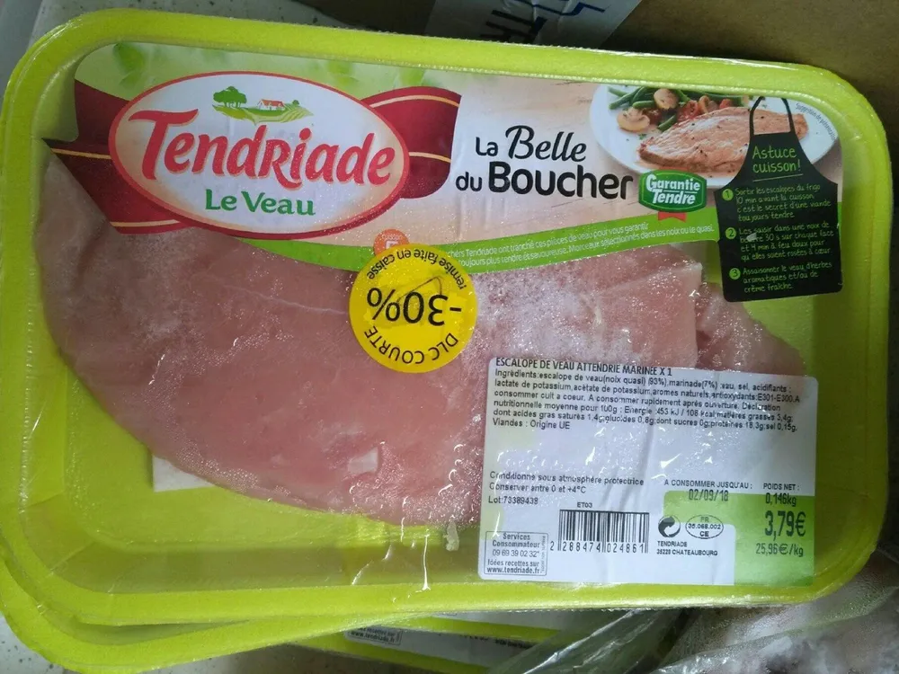 Escalope de veau attendrie