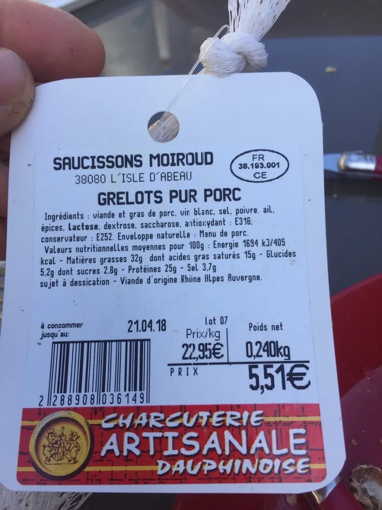 Saucisson moiroud
