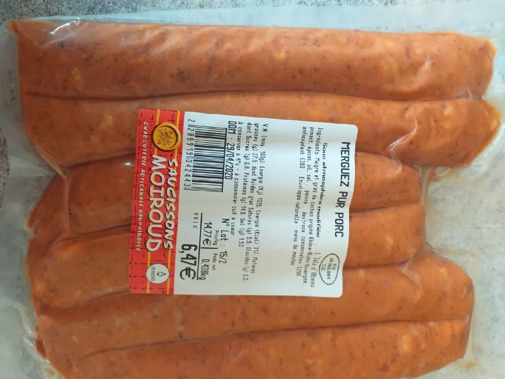 Merguez pur porc