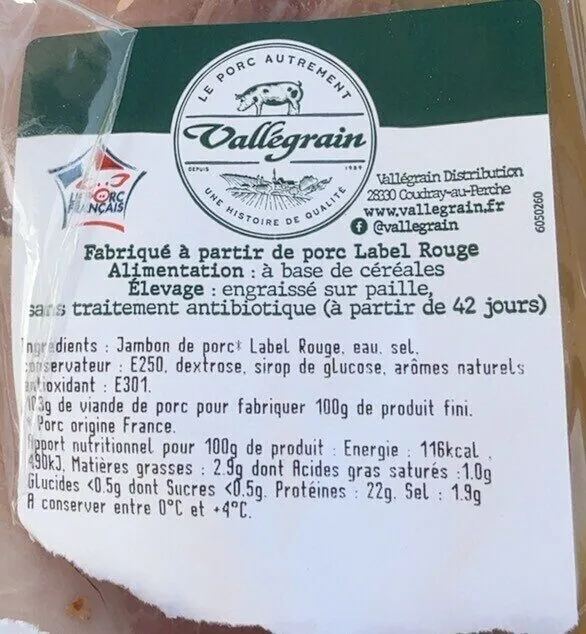 Jambon blanc 4 tranches
