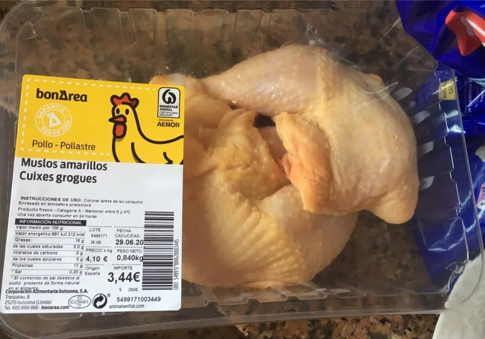 Cuarto trasero de pollo