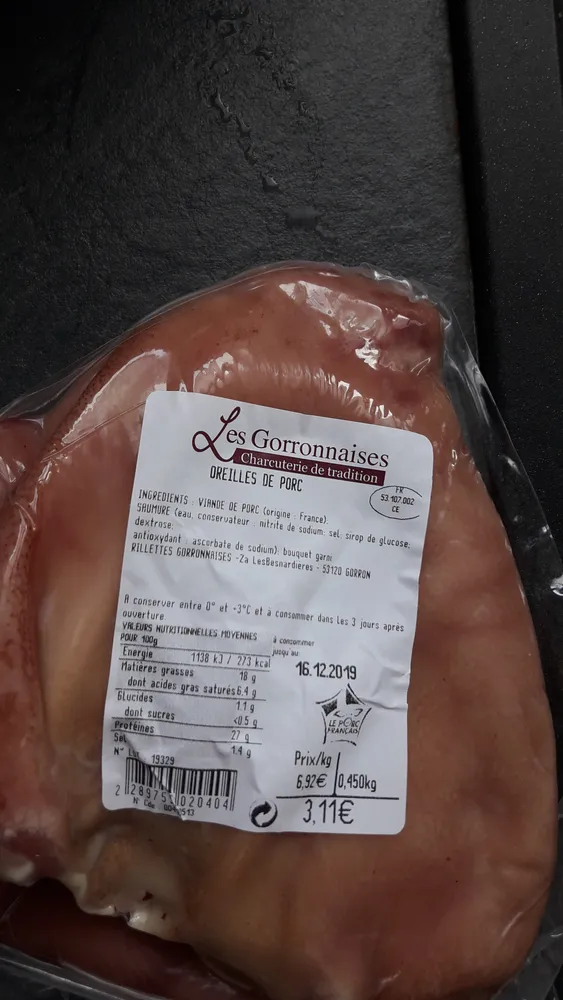 Oreilles de porc