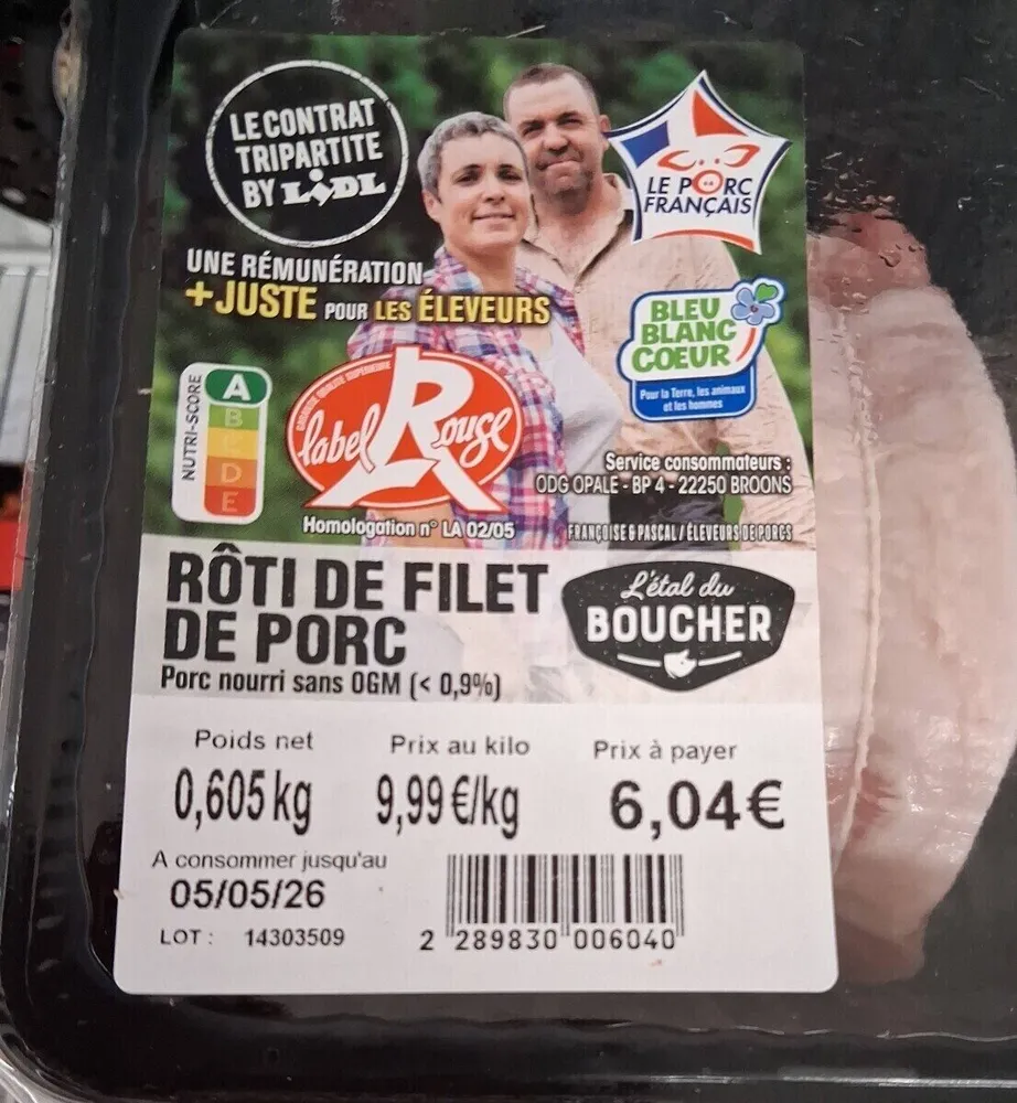 Roti de filet de porc
