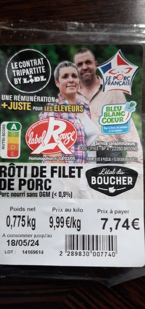 Roti de filet de porc