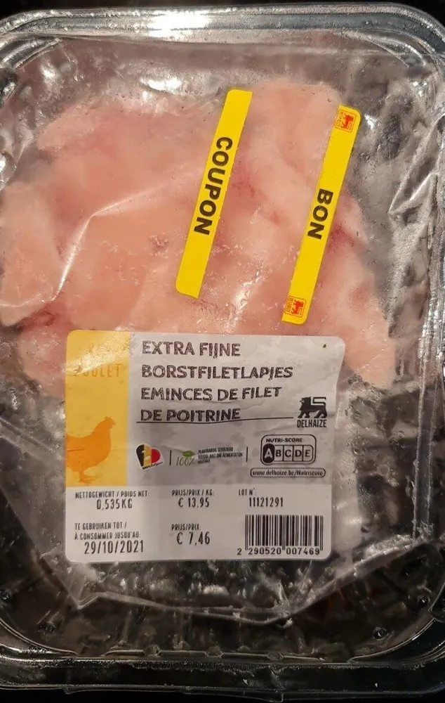 Émincés de filet de poitrine