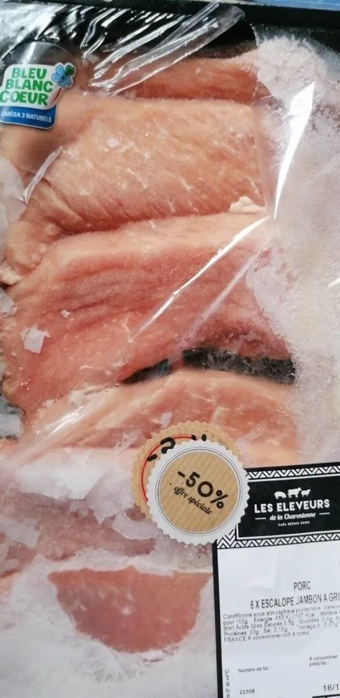 Escalope de jambon à griller