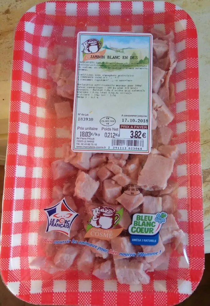 Jambon blanc en dés