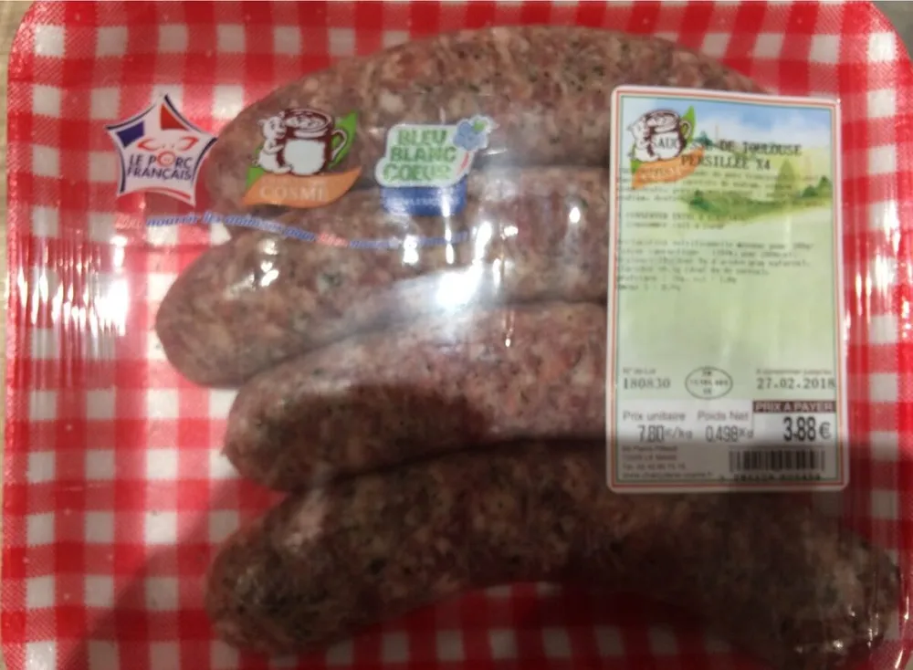 Saucisses de Toulouse persillée