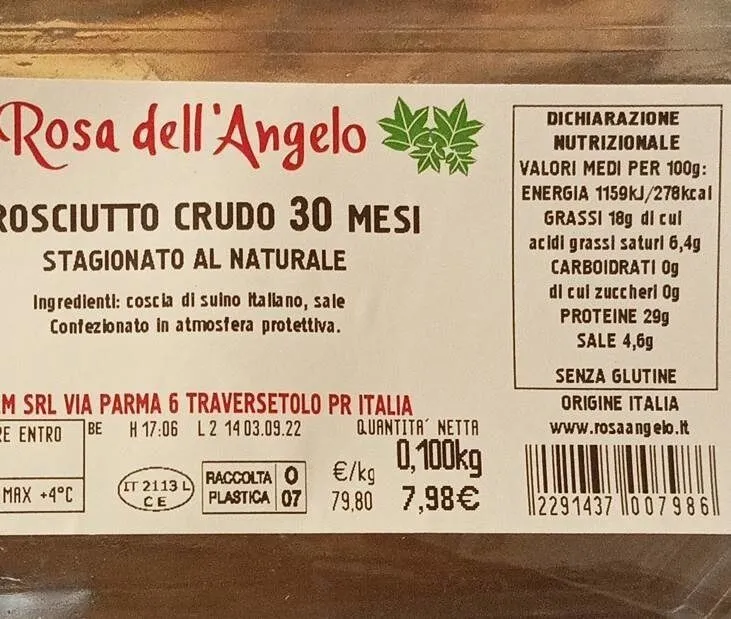 Prosciutto crudo