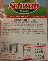 JAMBON CUIT 4 TRANCHES