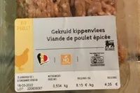 Viande de poulet épicée