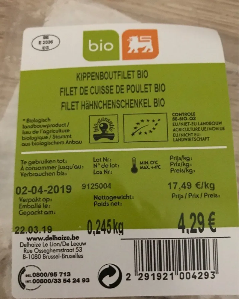 Filet de cuisse de poulet bio