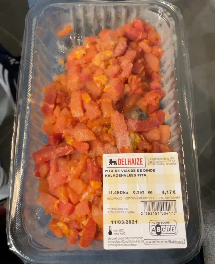 Pita de viande de dinde