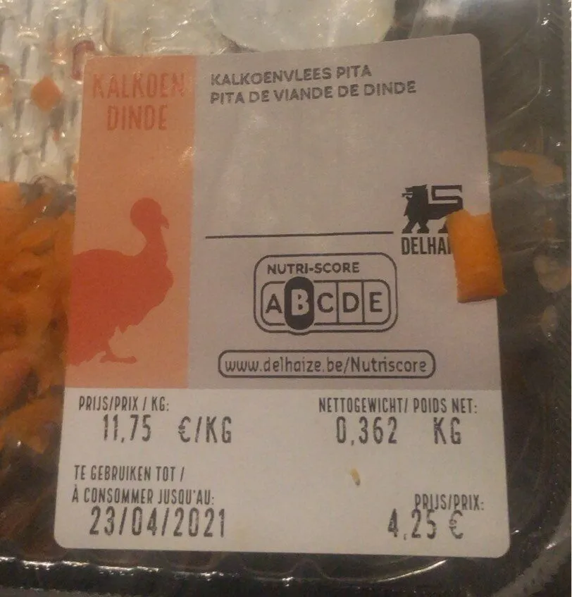 Pita de viande de dinde