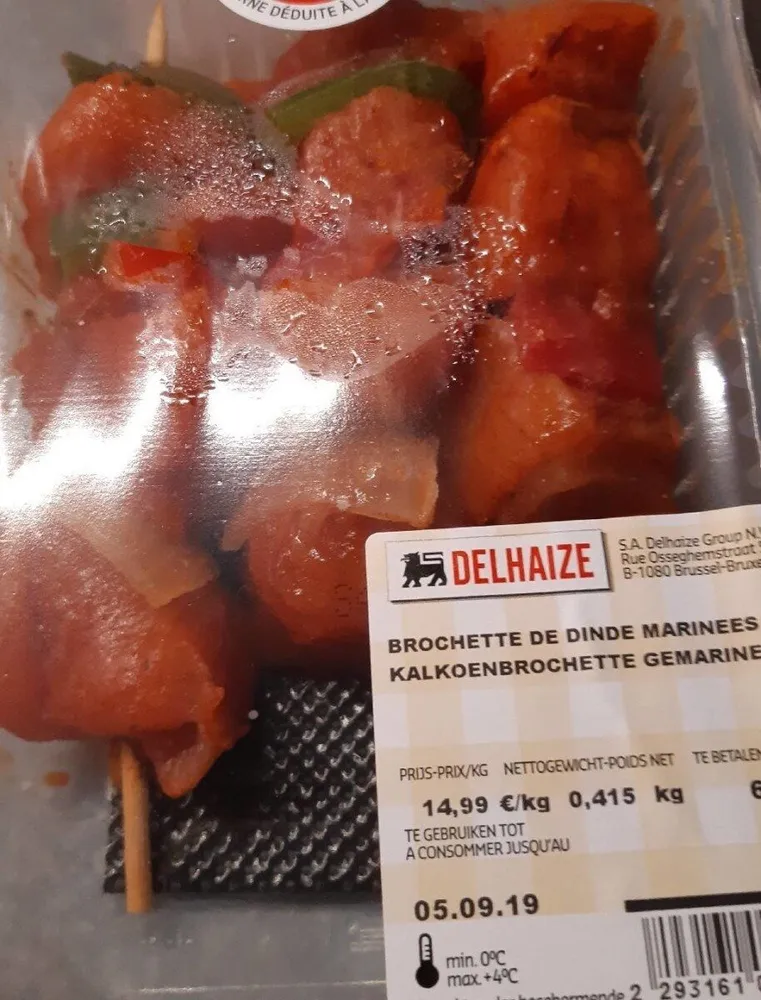 Brochettes de dindes marinées