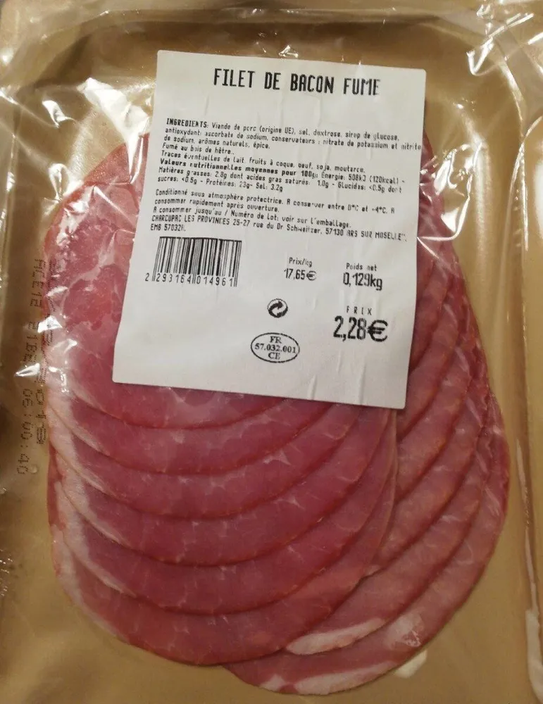 Filet de bacon fumé