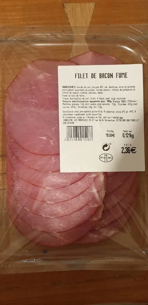 Filet de bacon fumé