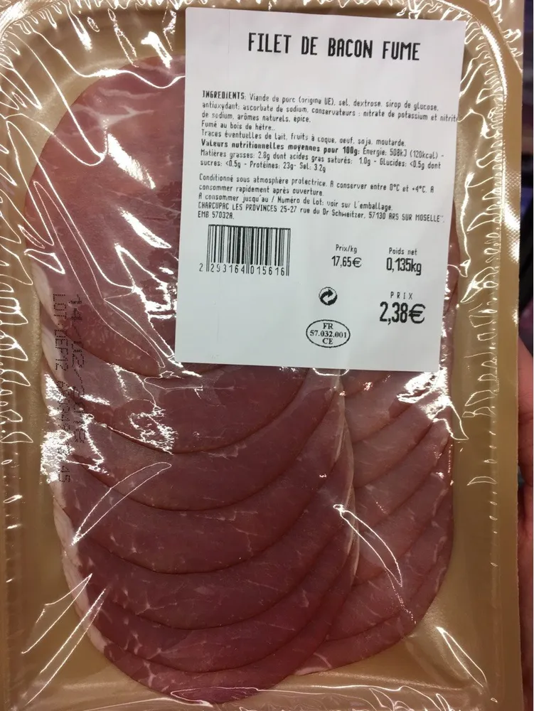 Filet de Bacon fumé