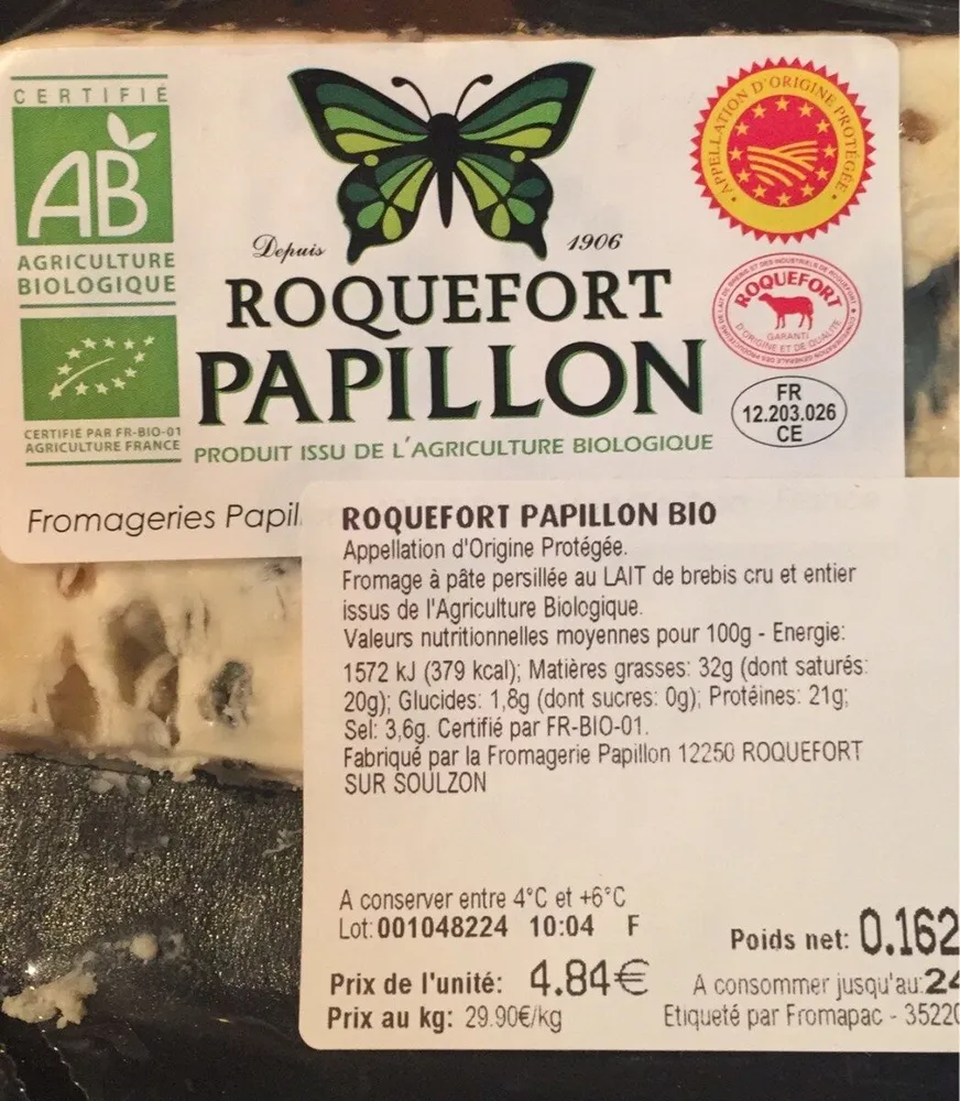 Roquefort papillon Bio