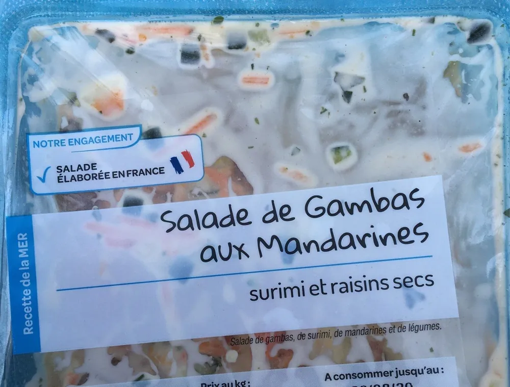 Salade de gambas aux mandarines
