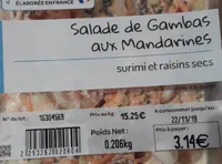 Salade de gambas aux mandarines