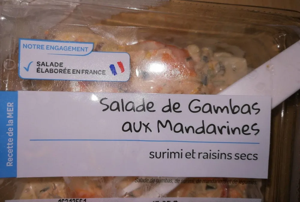 Salade de gambas aux mandarines