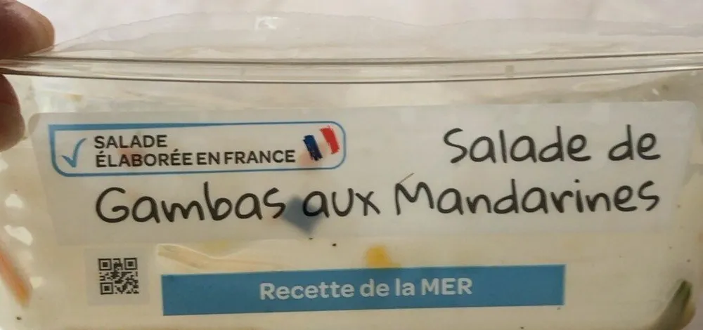 Salade de gambas aux mandarines
