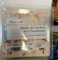 Salade de Gambas aux Mandarines surimi et raisins secs
