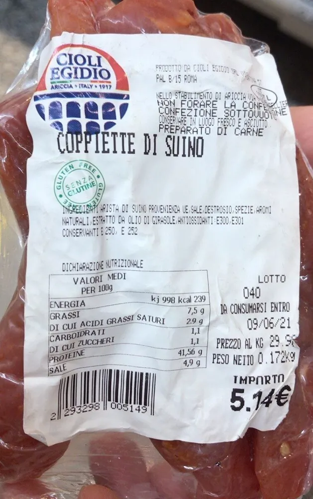 Coppiette di suino