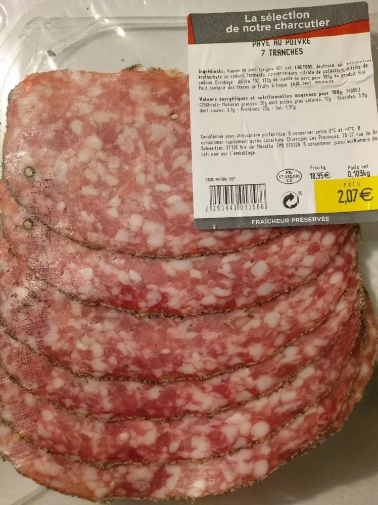 Pavé au poivre, 7 tranches