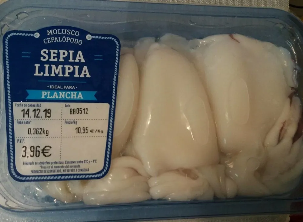 Sepia limpia plancha