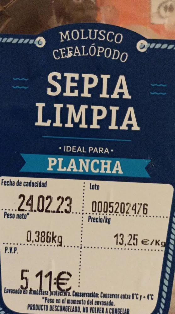 sepia limpia