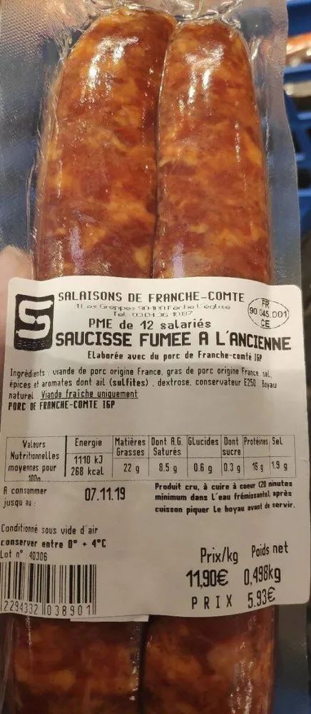 Saucisse fumée à l'ancienne